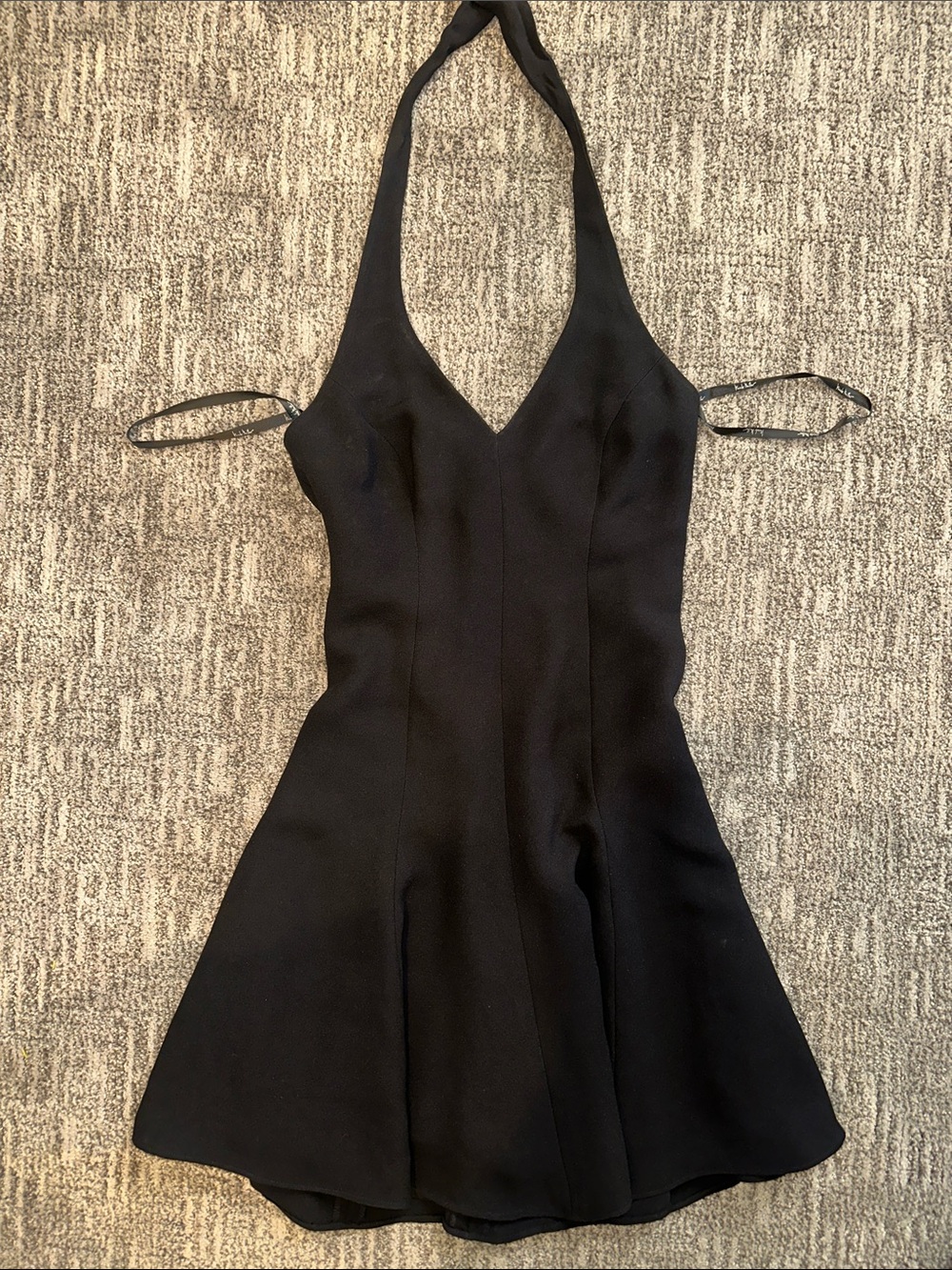 Nicole Miller Black Halter Mini Dress